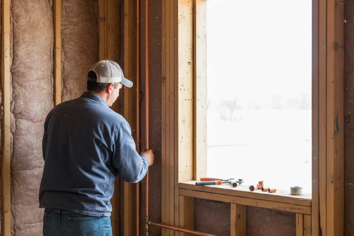 Licensed plumber running new copper supply lines in a South San Francisco home